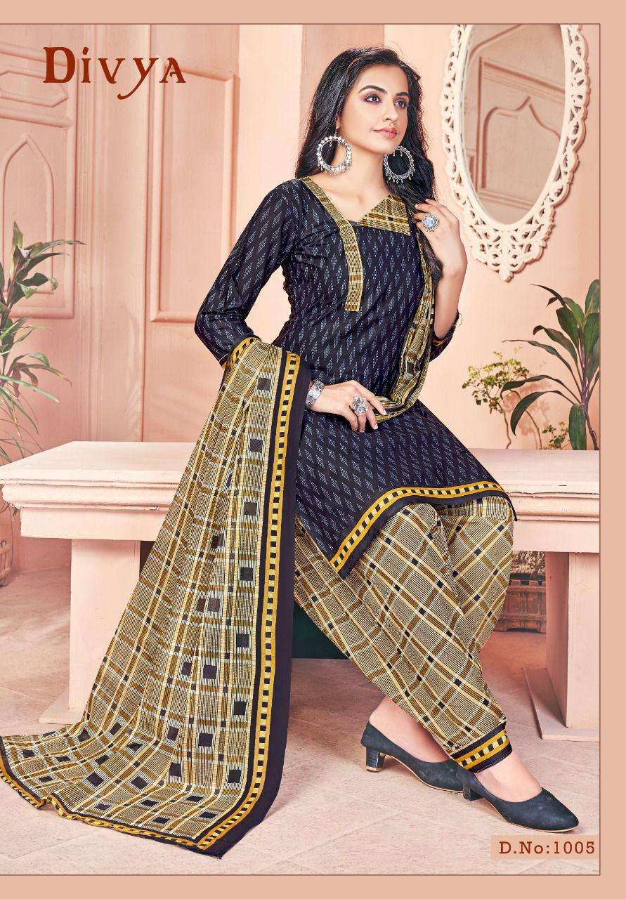 DIVYA VOL-1 BY KC 1001 TO 1012 SERIES BEAUTIFUL STYLISH SUITS FANCY COLORFUL CASUAL WEAR & ETHNIC WEAR & READY TO WEAR HEAVY COTTON PRINTED DRESSES AT WHOLESALE PRICE