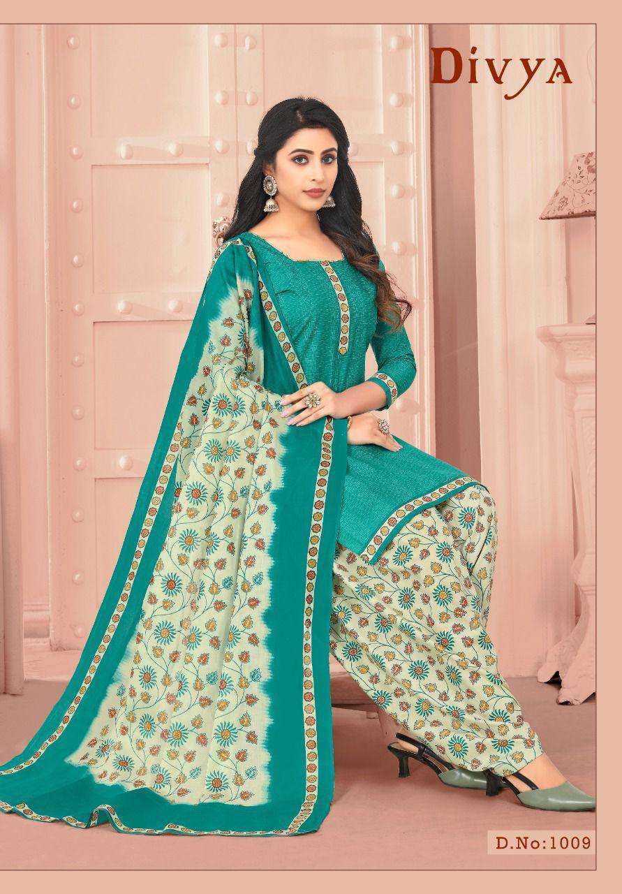 DIVYA VOL-1 BY KC 1001 TO 1012 SERIES BEAUTIFUL STYLISH SUITS FANCY COLORFUL CASUAL WEAR & ETHNIC WEAR & READY TO WEAR HEAVY COTTON PRINTED DRESSES AT WHOLESALE PRICE