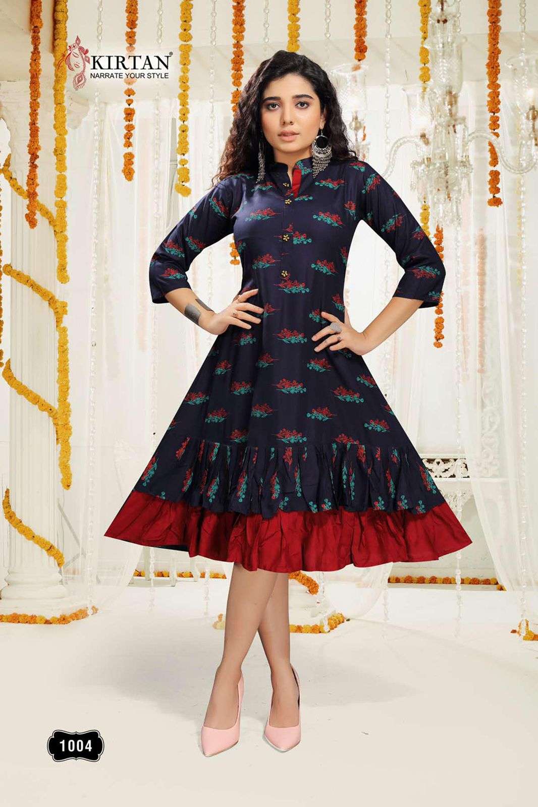 AAROHI BY KIRTAN 1001 TO 1008 SERIES DESIGNER STYLISH FANCY COLORFUL BEAUTIFUL PARTY WEAR & ETHNIC WEAR COLLECTION RAYON PRINT KURTIS AT WHOLESALE PRICE