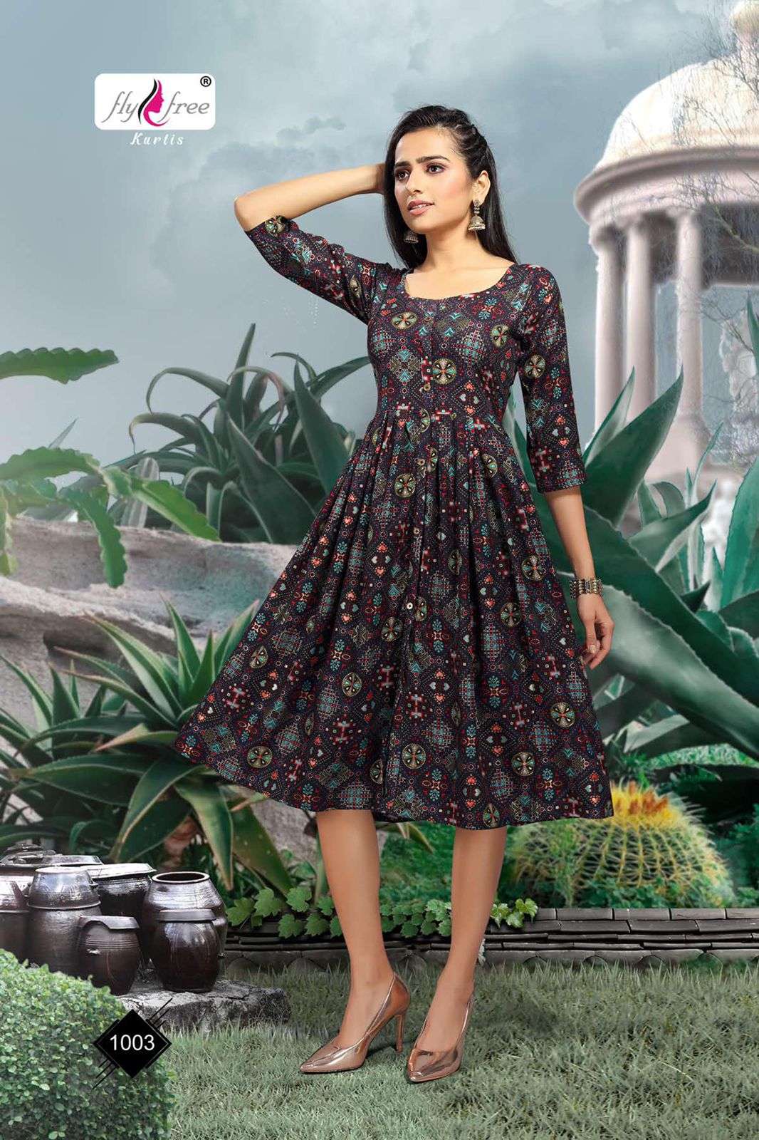 SNEHA BY FLY FREE 1001 TO 1007 SERIES DESIGNER STYLISH FANCY COLORFUL BEAUTIFUL PARTY WEAR & ETHNIC WEAR COLLECTION RAYON FOIL PRINT KURTIS AT WHOLESALE PRICE