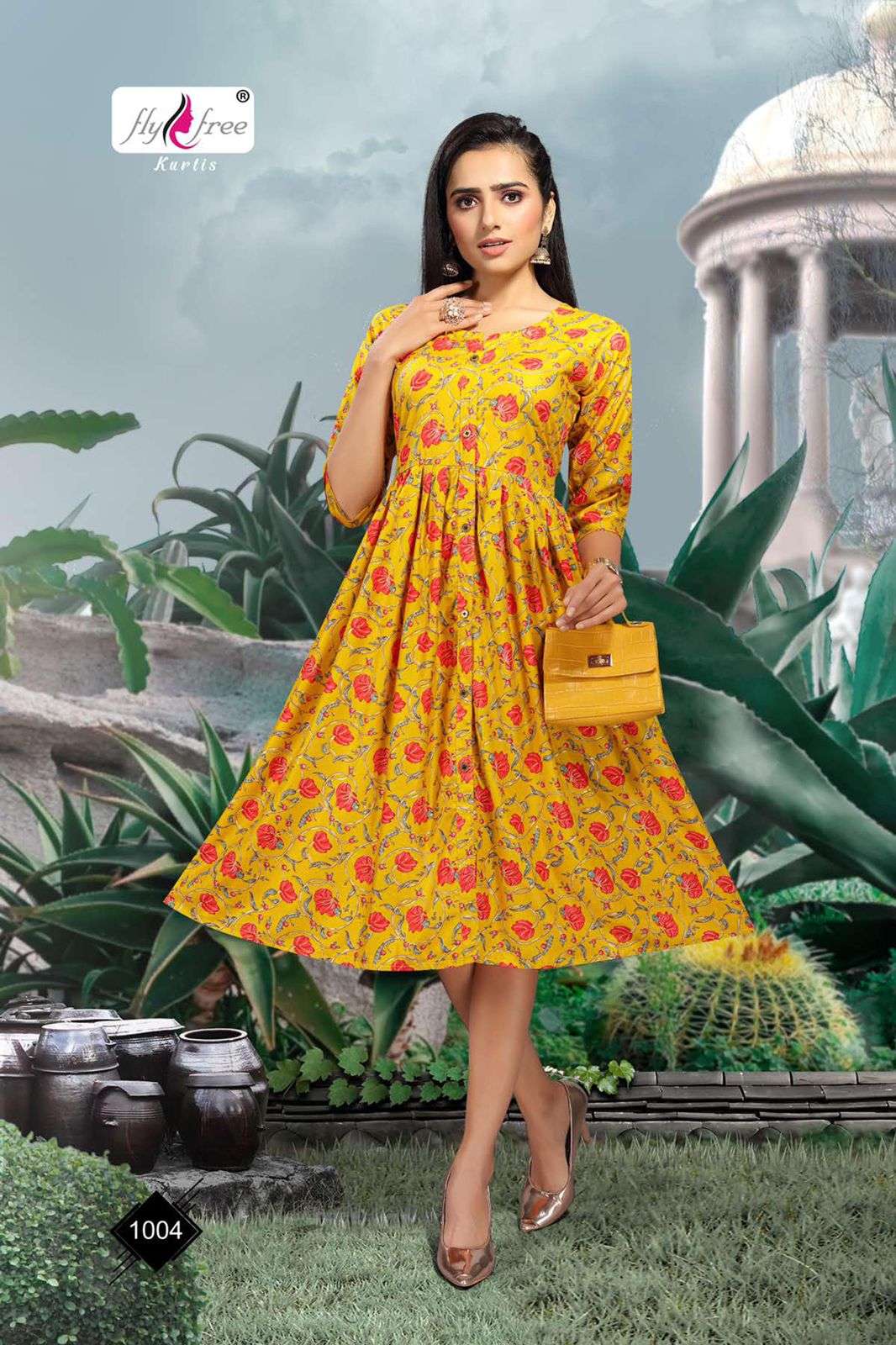 SNEHA BY FLY FREE 1001 TO 1007 SERIES DESIGNER STYLISH FANCY COLORFUL BEAUTIFUL PARTY WEAR & ETHNIC WEAR COLLECTION RAYON FOIL PRINT KURTIS AT WHOLESALE PRICE