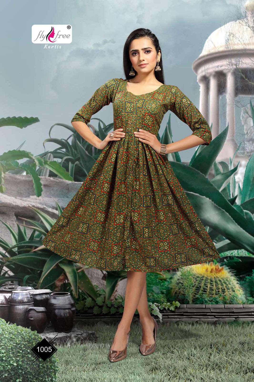 SNEHA BY FLY FREE 1001 TO 1007 SERIES DESIGNER STYLISH FANCY COLORFUL BEAUTIFUL PARTY WEAR & ETHNIC WEAR COLLECTION RAYON FOIL PRINT KURTIS AT WHOLESALE PRICE