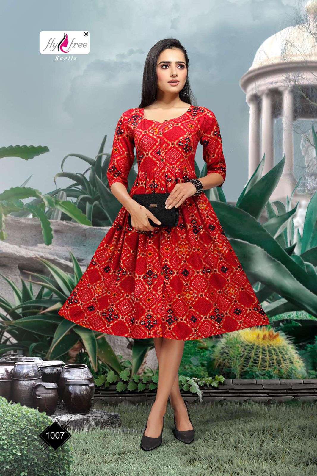 SNEHA BY FLY FREE 1001 TO 1007 SERIES DESIGNER STYLISH FANCY COLORFUL BEAUTIFUL PARTY WEAR & ETHNIC WEAR COLLECTION RAYON FOIL PRINT KURTIS AT WHOLESALE PRICE