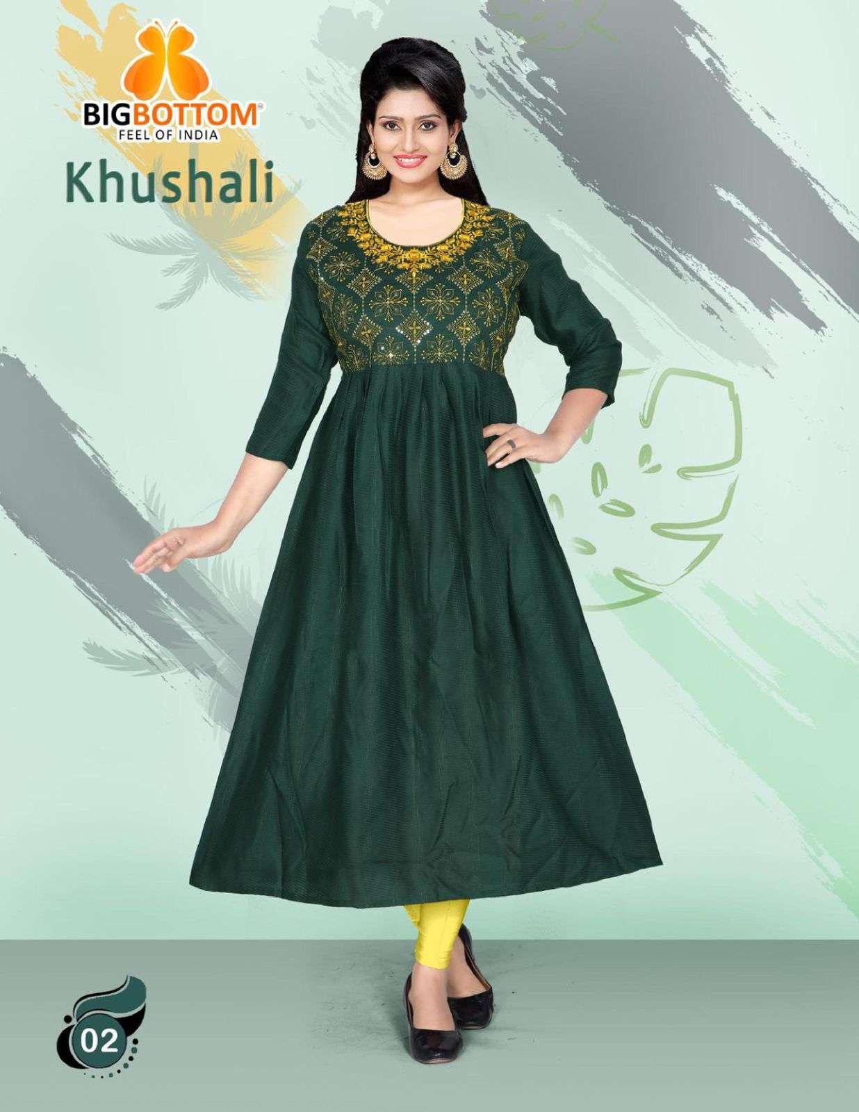KHUSHALI BY BIG BOTTOM 01 TO 06 SERIES DESIGNER STYLISH FANCY COLORFUL BEAUTIFUL PARTY WEAR & ETHNIC WEAR COLLECTION RAYON WITH WORK KURTIS AT WHOLESALE PRICE
