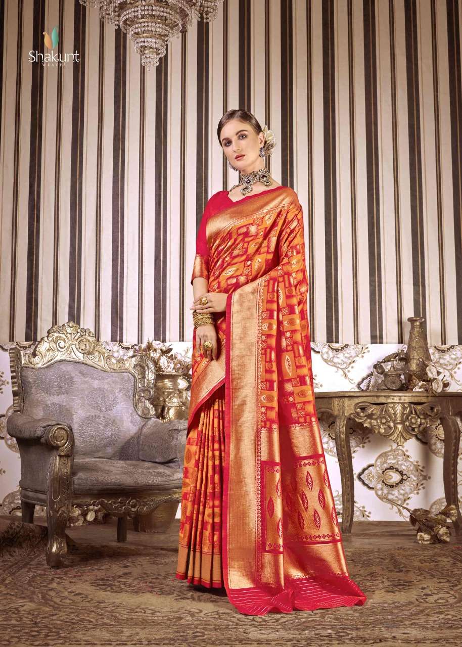 KHWAAB BY SHAKUNT 12201 TO 12206 SERIES DESIGNER WEDDING COLLECTION BEAUTIFUL STYLISH FANCY COLORFUL PARTY WEAR & OCCASIONAL WEAR SOFT SILK DRESSES AT WHOLESALE PRICE