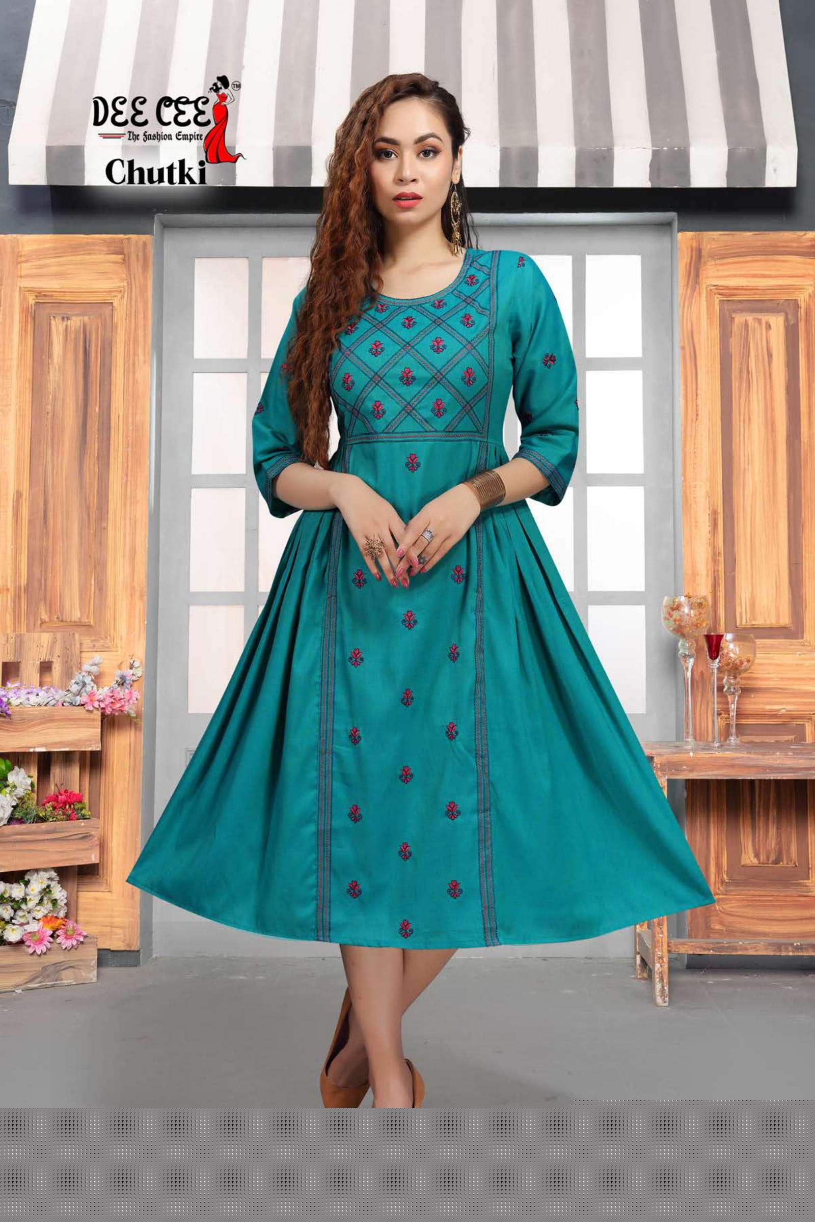 CHUTKI BY DEE CEE 1490 TO 1497 SERIES DESIGNER STYLISH FANCY COLORFUL BEAUTIFUL PARTY WEAR & ETHNIC WEAR COLLECTION FANCY KURTIS AT WHOLESALE PRICE