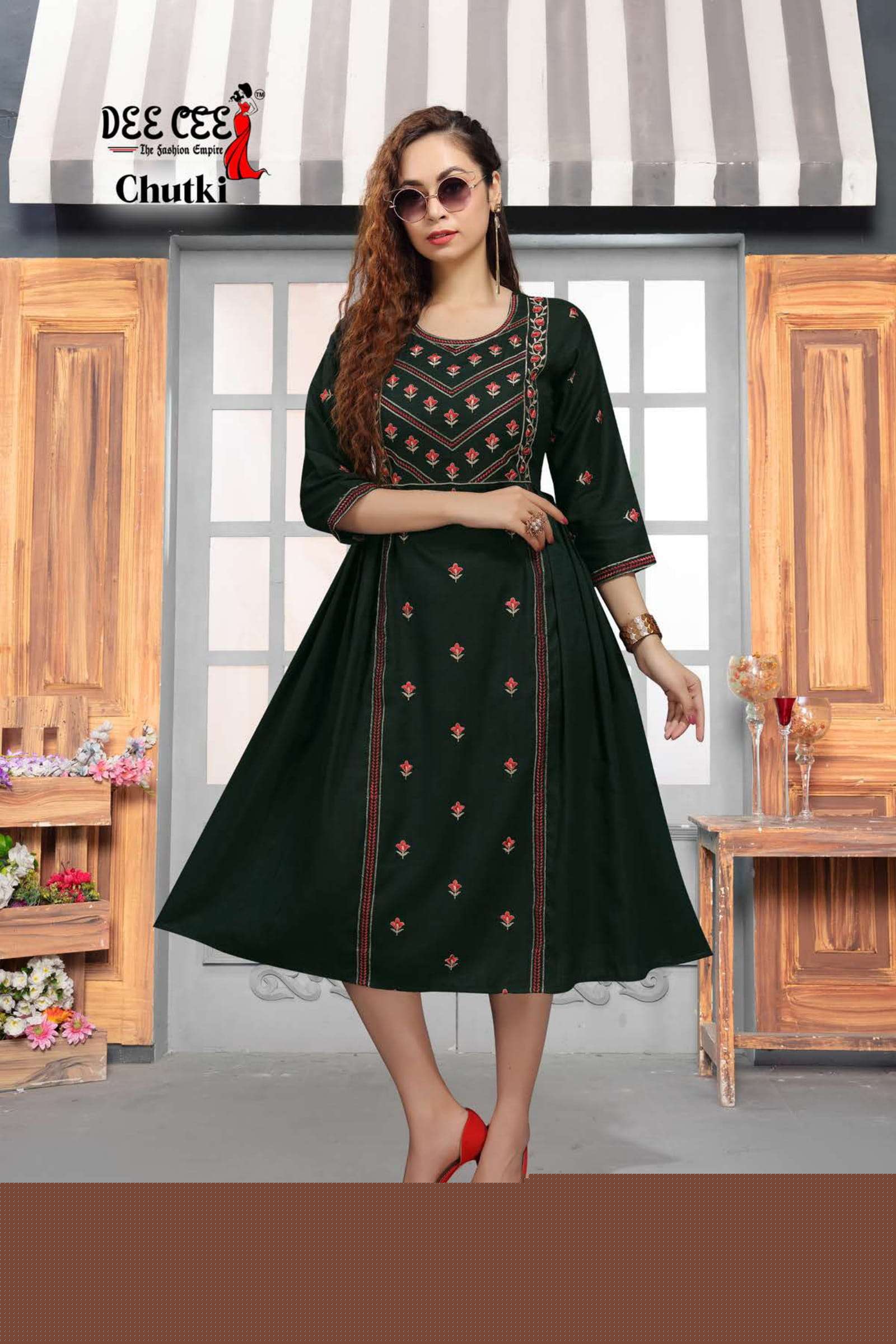 CHUTKI BY DEE CEE 1490 TO 1497 SERIES DESIGNER STYLISH FANCY COLORFUL BEAUTIFUL PARTY WEAR & ETHNIC WEAR COLLECTION FANCY KURTIS AT WHOLESALE PRICE