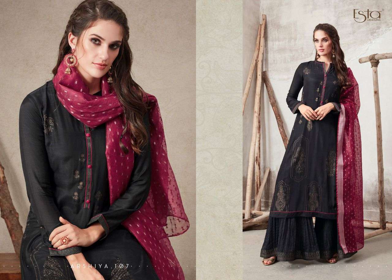 ARSHIYA BY ESTA 101 TO 112 SERIES BEAUTIFUL SUITS COLORFUL STYLISH FANCY CASUAL WEAR & ETHNIC WEAR PURE COTTON SILK PRINT DRESSES AT WHOLESALE PRICE