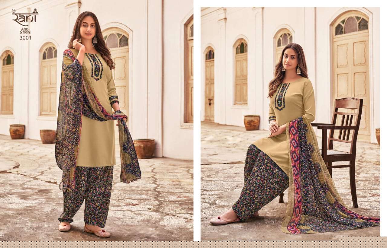 SOFIYA BY RANI FASHION 3001 TO 3016 SERIES BEAUTIFUL SUITS COLORFUL STYLISH FANCY CASUAL WEAR & ETHNIC WEAR AMERICAN CREPE PRINT DRESSES AT WHOLESALE PRICE