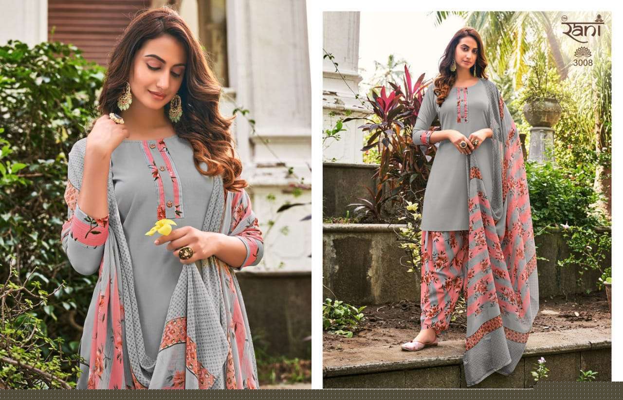 SOFIYA BY RANI FASHION 3001 TO 3016 SERIES BEAUTIFUL SUITS COLORFUL STYLISH FANCY CASUAL WEAR & ETHNIC WEAR AMERICAN CREPE PRINT DRESSES AT WHOLESALE PRICE