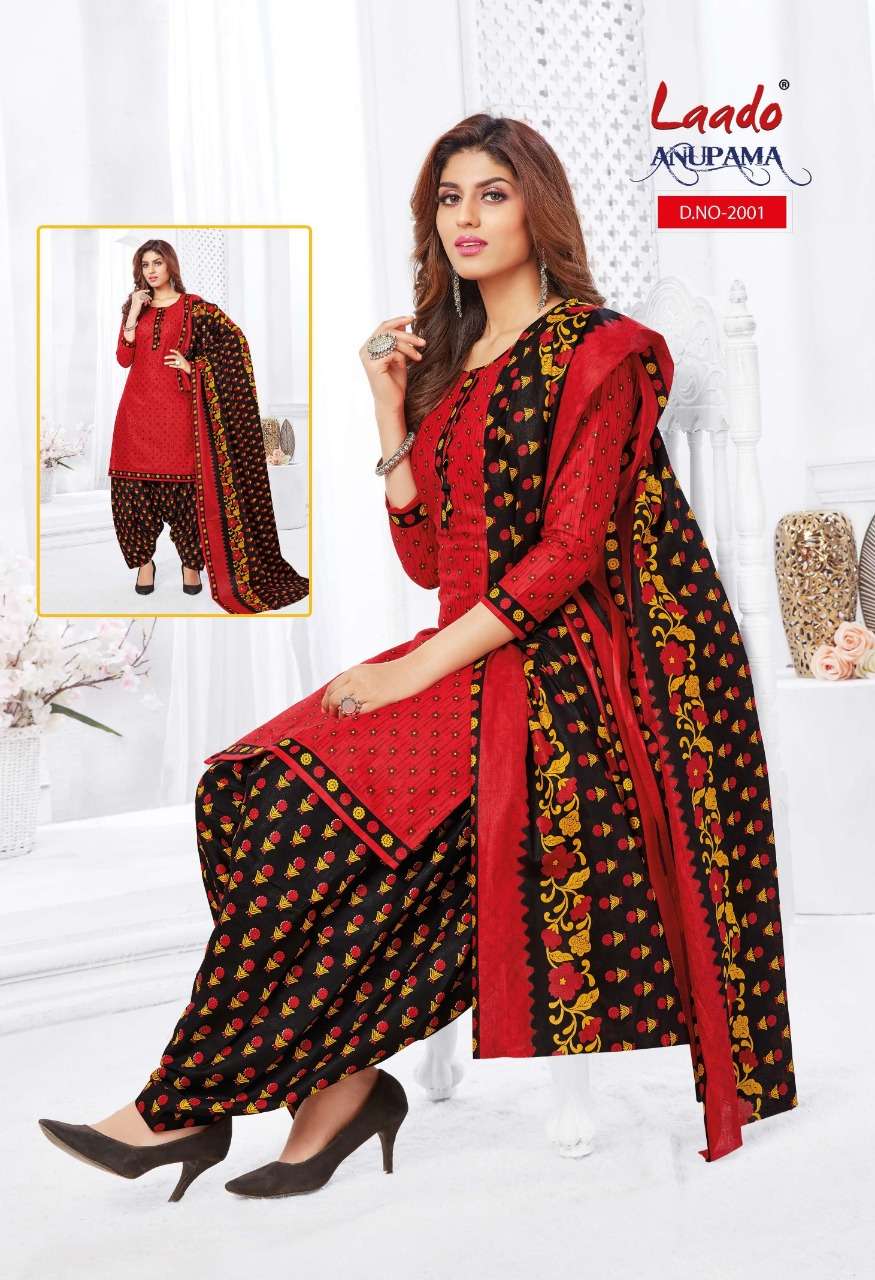 ANUPAMA VOL-2 BY LAADO 2001 TO 2010 SERIES BEAUTIFUL STYLISH SUITS FANCY COLORFUL CASUAL WEAR & ETHNIC WEAR & READY TO WEAR PURE COTTON PRINTED DRESSES AT WHOLESALE PRICE