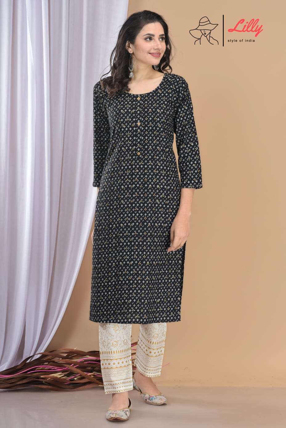 MEENA VOL-6 BY LILLY DESIGNER STYLISH FANCY COLORFUL BEAUTIFUL PARTY WEAR & ETHNIC WEAR COLLECTION RAYON PRINT KURTIS WITH BOTTOM AT WHOLESALE PRICE