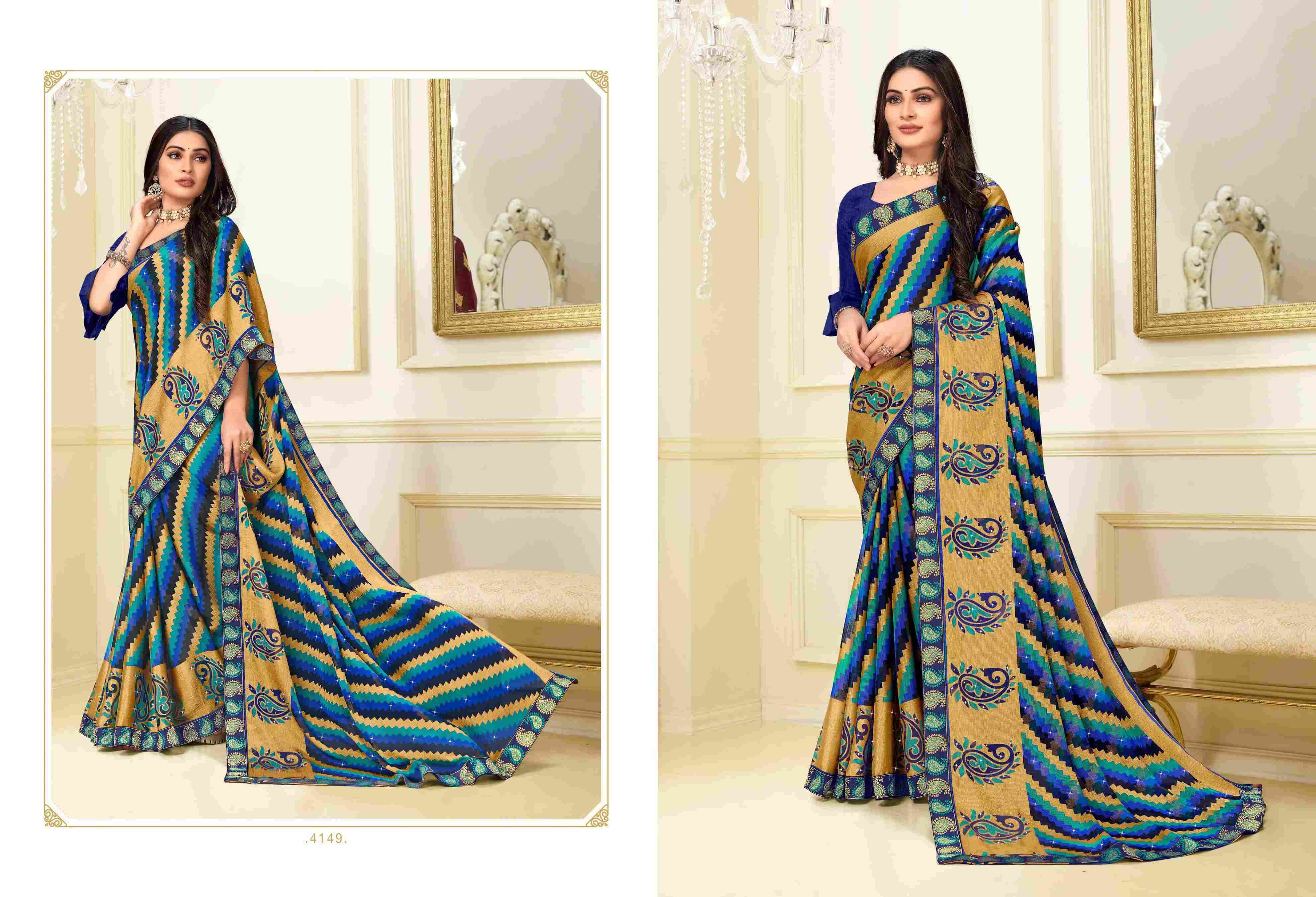 NEELKANTH VOL-4 BY BARGAD INDIAN TRADITIONAL WEAR COLLECTION BEAUTIFUL STYLISH FANCY COLORFUL PARTY WEAR & OCCASIONAL WEAR BRASSO SAREES AT WHOLESALE PRICE