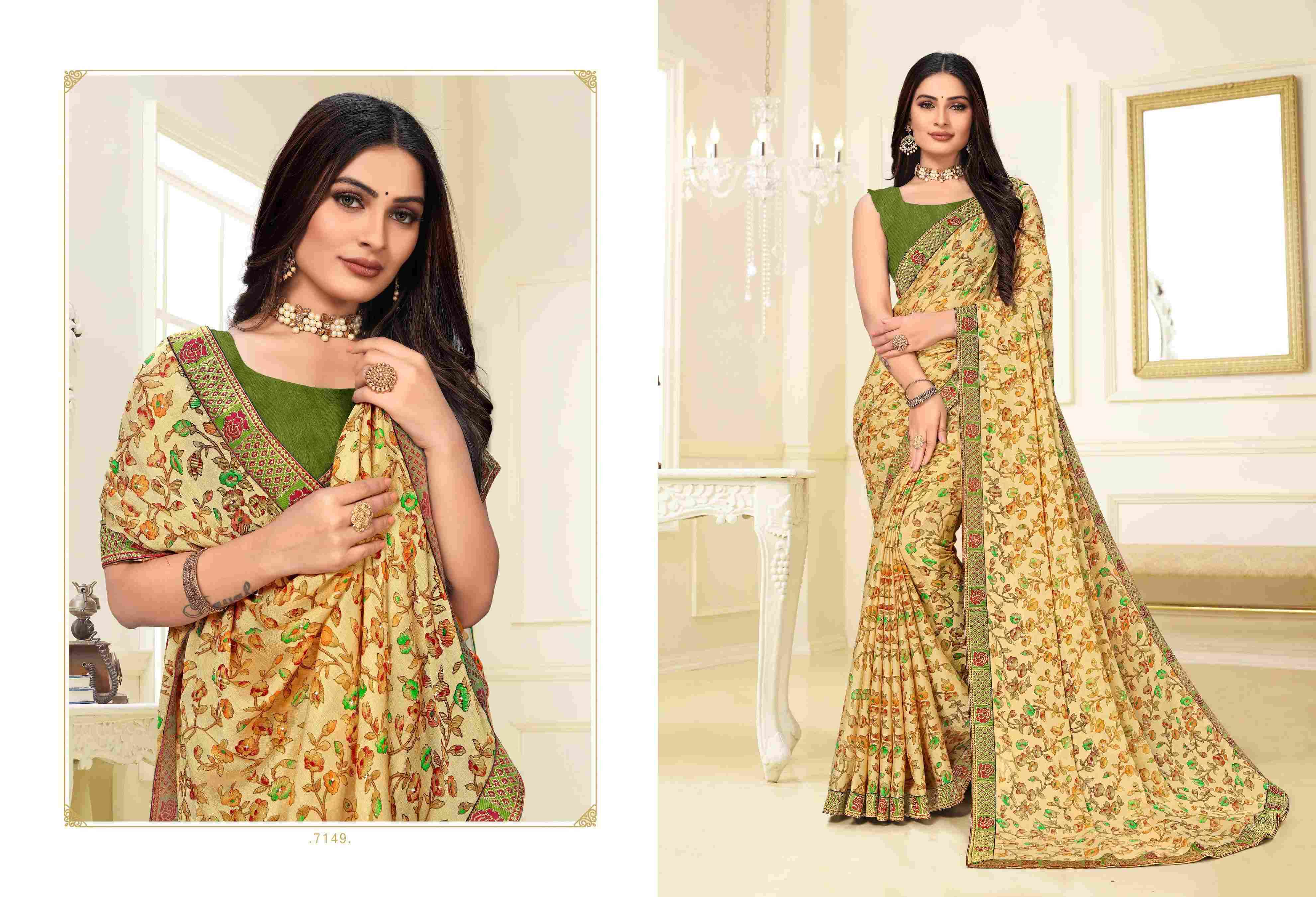 NEELKANTH VOL-4 BY BARGAD INDIAN TRADITIONAL WEAR COLLECTION BEAUTIFUL STYLISH FANCY COLORFUL PARTY WEAR & OCCASIONAL WEAR BRASSO SAREES AT WHOLESALE PRICE