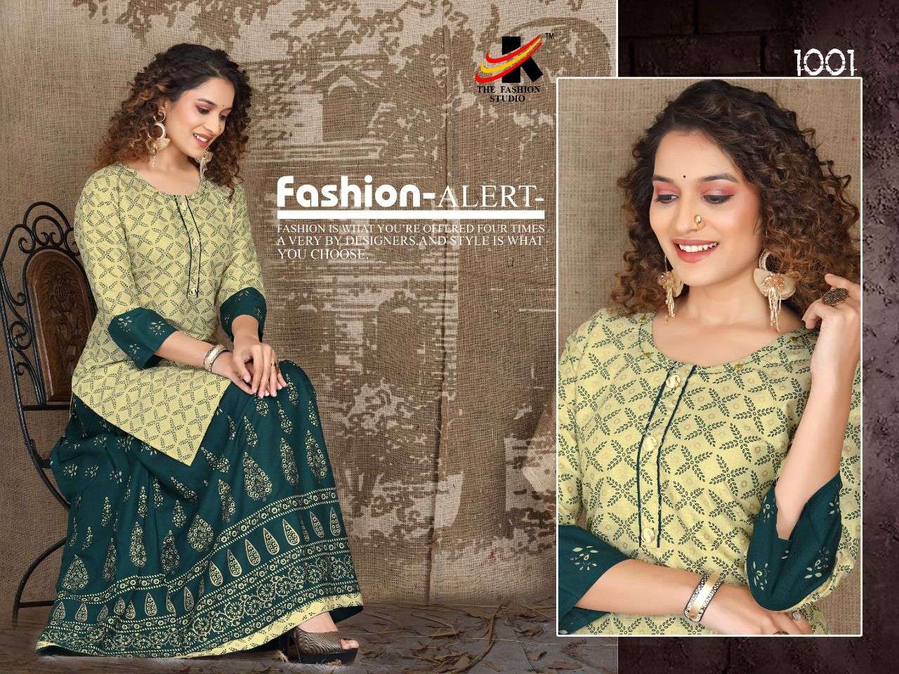 MANMEET BY THE FASHION STUDIO 1001 TO 1008 SERIES DESIGNER STYLISH FANCY COLORFUL BEAUTIFUL PARTY WEAR & ETHNIC WEAR COLLECTION RAYON TWO TONE KURTIS WITH BOTTOM AT WHOLESALE PRICE
