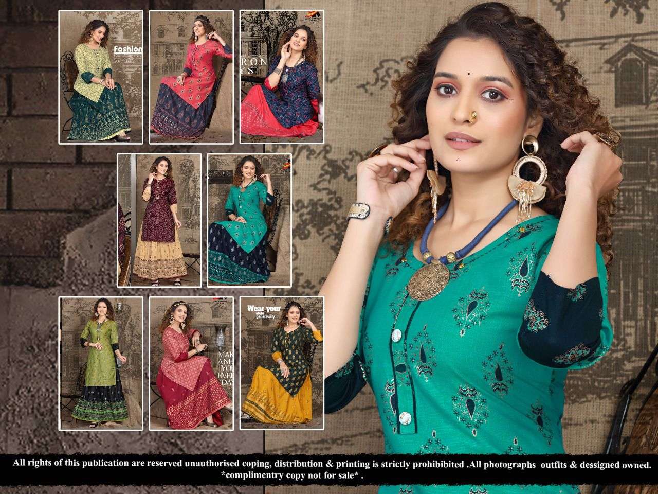 MANMEET BY THE FASHION STUDIO 1001 TO 1008 SERIES DESIGNER STYLISH FANCY COLORFUL BEAUTIFUL PARTY WEAR & ETHNIC WEAR COLLECTION RAYON TWO TONE KURTIS WITH BOTTOM AT WHOLESALE PRICE