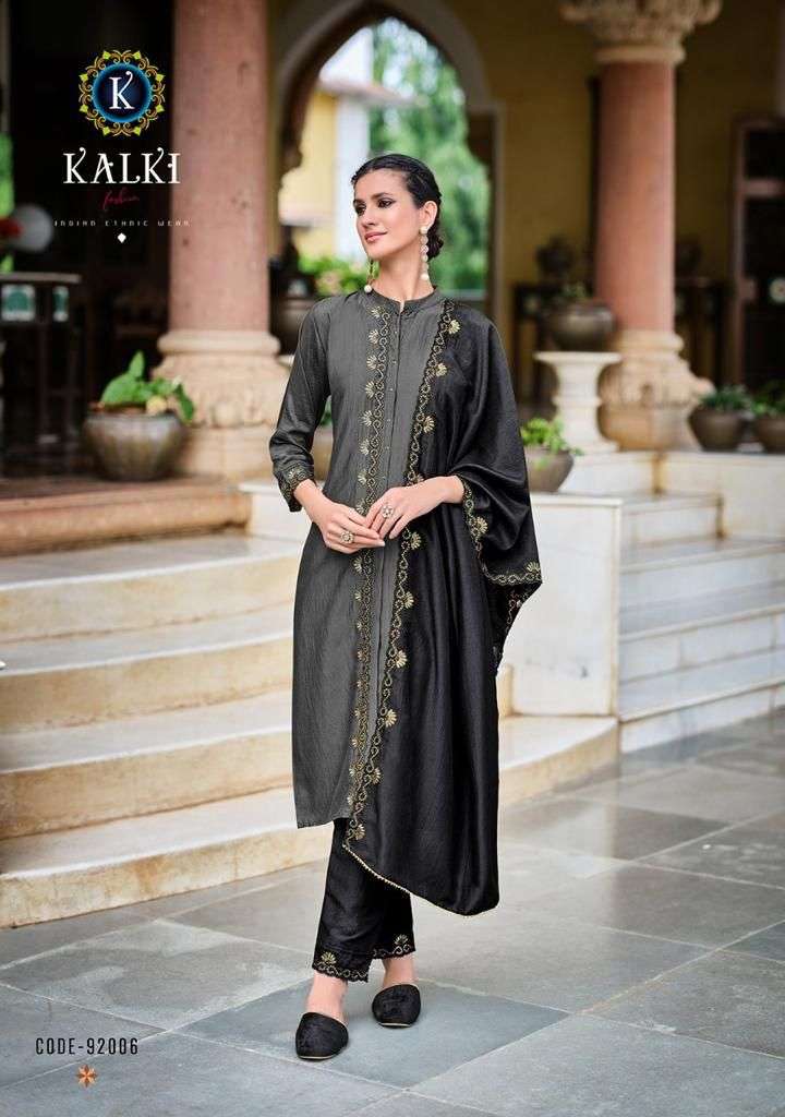 IZABELLA VOL-3 BY KALKI FASHION 91001 TO 92006 SERIES BEAUTIFUL SUITS STYLISH FANCY COLORFUL CASUAL WEAR & ETHNIC WEAR PURE VISCOSE SILK WITH EMBROIDERY DRESSES AT WHOLESALE PRICE
