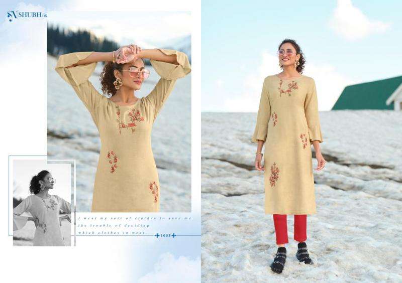 KASHMIRA BY SHUBH NX 1001 TO 1007 SERIES DESIGNER STYLISH FANCY COLORFUL BEAUTIFUL PARTY WEAR & ETHNIC WEAR COLLECTION VISCOSE EMBROIDERY KURTIS AT WHOLESALE PRICE