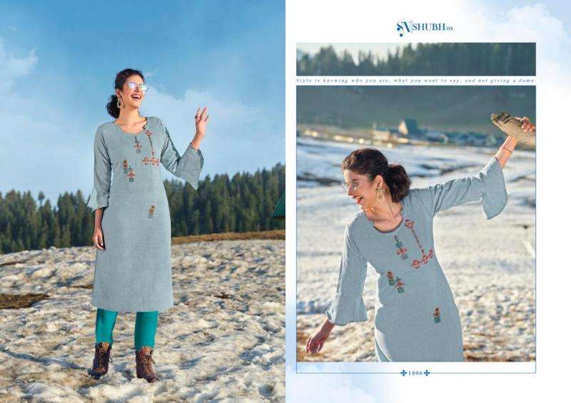 KASHMIRA BY SHUBH NX 1001 TO 1007 SERIES DESIGNER STYLISH FANCY COLORFUL BEAUTIFUL PARTY WEAR & ETHNIC WEAR COLLECTION VISCOSE EMBROIDERY KURTIS AT WHOLESALE PRICE