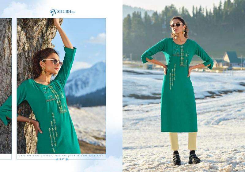 KASHMIRA BY SHUBH NX 1001 TO 1007 SERIES DESIGNER STYLISH FANCY COLORFUL BEAUTIFUL PARTY WEAR & ETHNIC WEAR COLLECTION VISCOSE EMBROIDERY KURTIS AT WHOLESALE PRICE