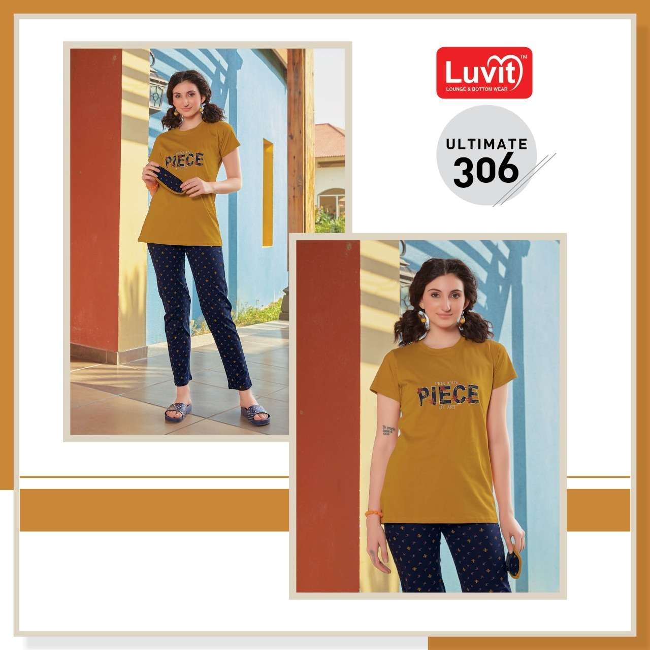 ULTIMATE VOL-3 BY LUVIT 301 TO 308 SERIES DESIGNER STYLISH FANCY COLORFUL BEAUTIFUL PARTY WEAR & ETHNIC WEAR COLLECTION PURE SINKER KURTIS WITH BOTTOM AT WHOLESALE PRICE