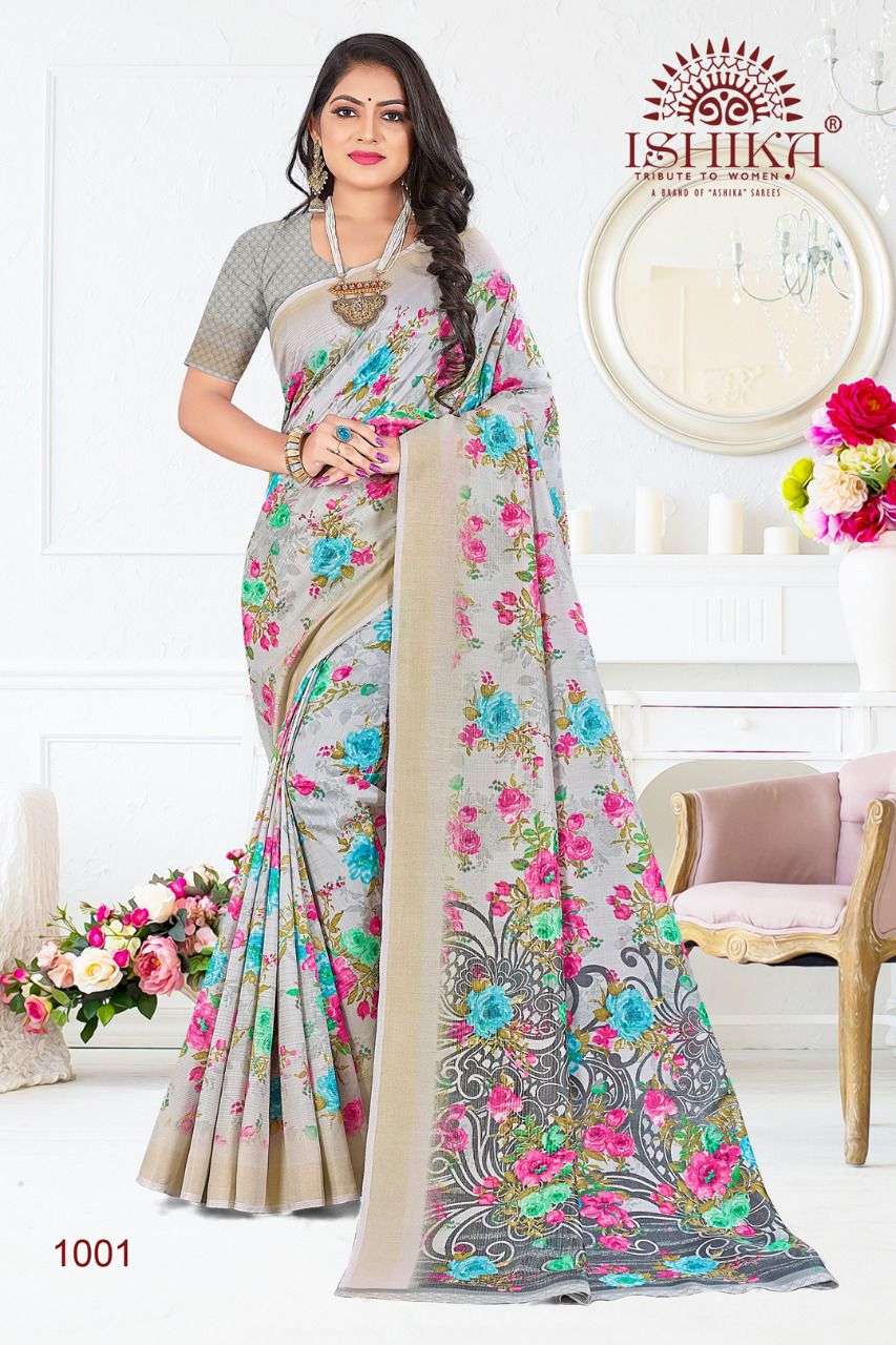 LAMHE SILK BY ISHIKA FASHION 1001 TO 1006 SERIES INDIAN TRADITIONAL WEAR COLLECTION BEAUTIFUL STYLISH FANCY COLORFUL PARTY WEAR & OCCASIONAL WEAR GEORGETTE SILK SAREES AT WHOLESALE PRICE