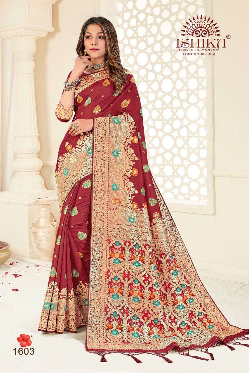 MANI SILK BY SANGAM PRINTS 1601 TO 1606 SERIES INDIAN TRADITIONAL WEAR COLLECTION BEAUTIFUL STYLISH FANCY COLORFUL PARTY WEAR & OCCASIONAL WEAR SILK SAREES AT WHOLESALE PRICE