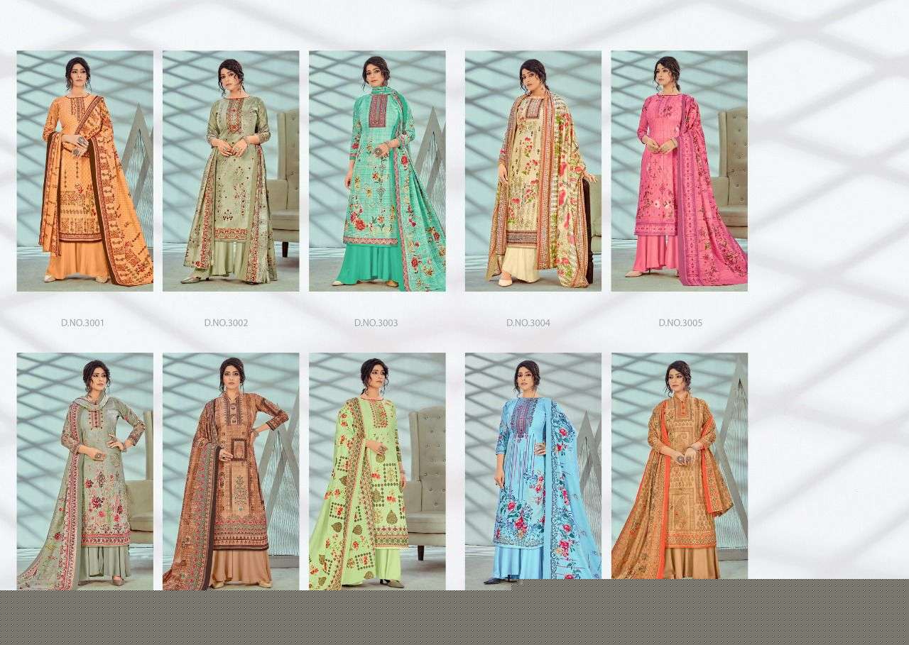 ZULFFAT VOL-3 BY YASHIKA TRENDS 3001 TO 3010 SERIES BEAUTIFUL STYLISH SUITS FANCY COLORFUL CASUAL WEAR & ETHNIC WEAR & READY TO WEAR PURE CAMBRIC PRINTED DRESSES AT WHOLESALE PRICE
