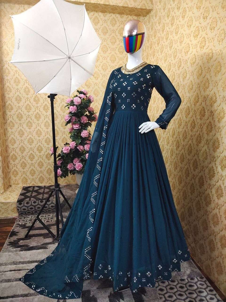 NEW LOOK VOL-7 BY FASHID WHOLESALE 01 TO 06 SERIES DESIGNER WEDDING COLLECTION BEAUTIFUL STYLISH FANCY COLORFUL PARTY WEAR & OCCASIONAL WEAR FAUX GEORGETTE EMBROIDERED DRESSES AT WHOLESALE PRICE