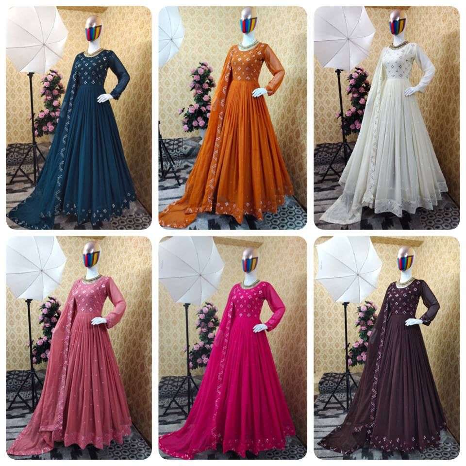 NEW LOOK VOL-7 BY FASHID WHOLESALE 01 TO 06 SERIES DESIGNER WEDDING COLLECTION BEAUTIFUL STYLISH FANCY COLORFUL PARTY WEAR & OCCASIONAL WEAR FAUX GEORGETTE EMBROIDERED DRESSES AT WHOLESALE PRICE