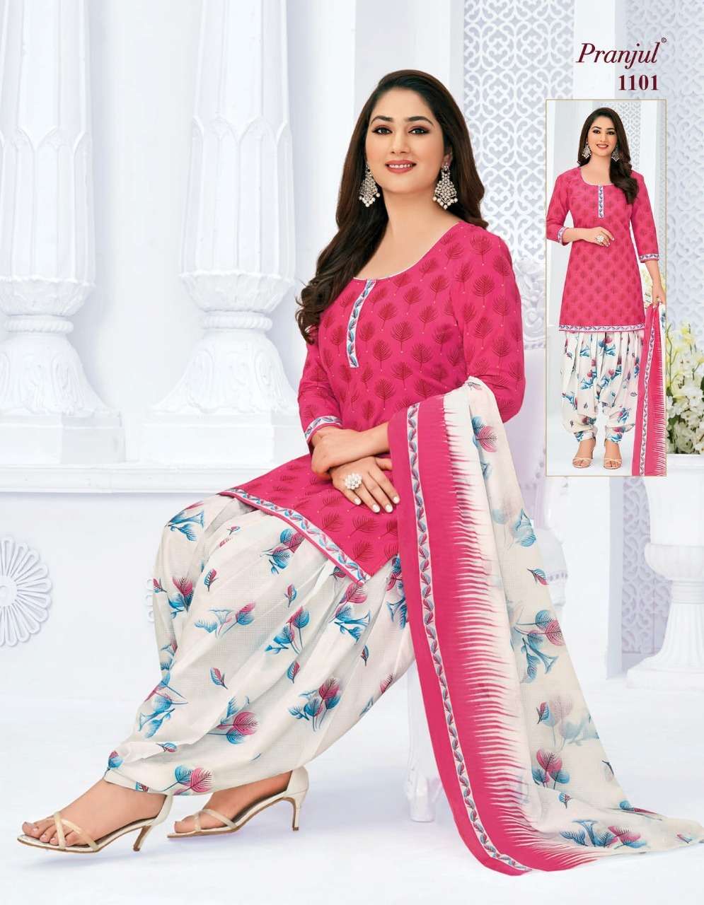 PRIYANKA VOL-11 NX BY PRANJUL BEAUTIFUL SUITS STYLISH FANCY COLORFUL CASUAL WEAR & ETHNIC WEAR PURE COTTON PRINTED DRESSES AT WHOLESALE PRICE