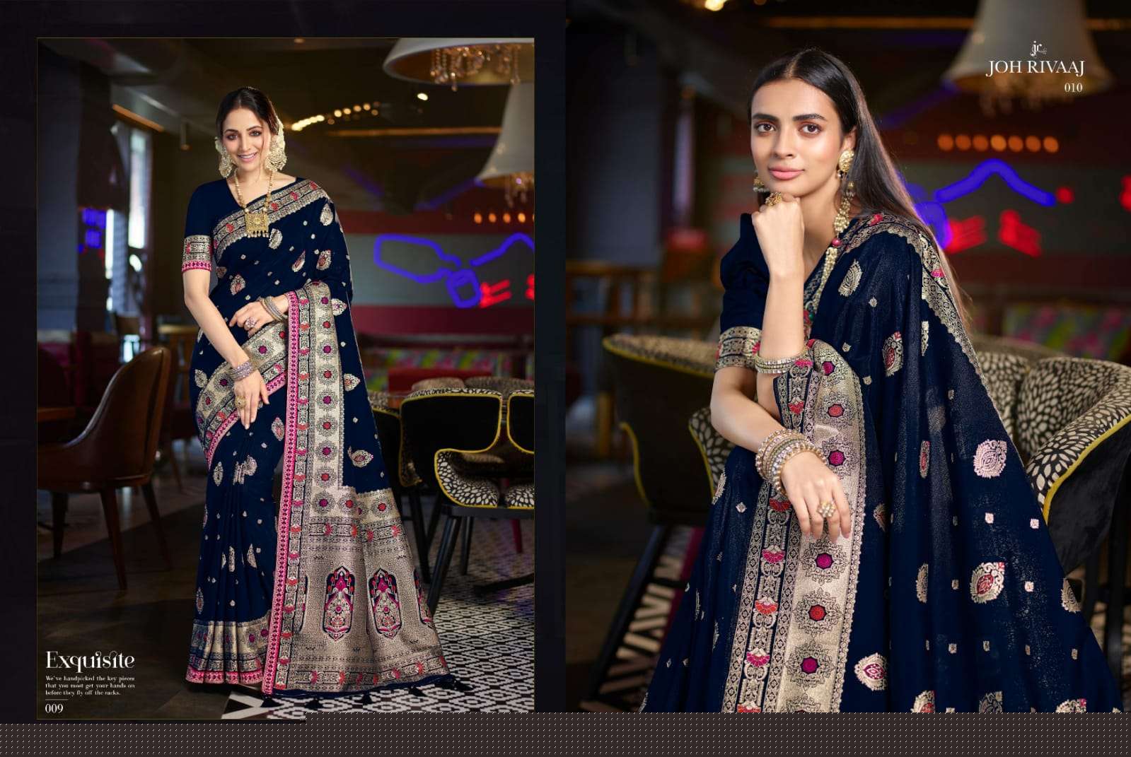 BUNAI BY JOH RIVAAJ 001 TO 008 SERIES INDIAN TRADITIONAL WEAR COLLECTION BEAUTIFUL STYLISH FANCY COLORFUL PARTY WEAR & OCCASIONAL WEAR FANCY SAREES AT WHOLESALE PRICE