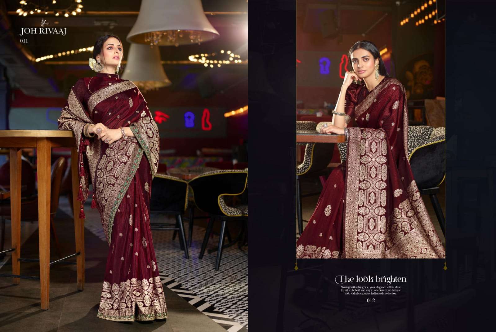 BUNAI BY JOH RIVAAJ 001 TO 008 SERIES INDIAN TRADITIONAL WEAR COLLECTION BEAUTIFUL STYLISH FANCY COLORFUL PARTY WEAR & OCCASIONAL WEAR FANCY SAREES AT WHOLESALE PRICE