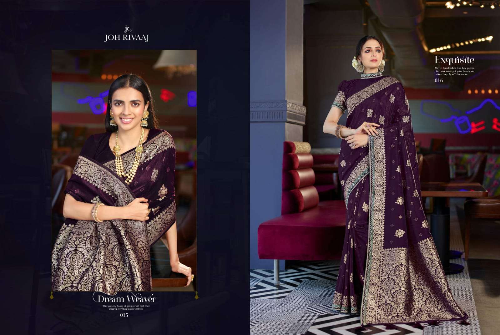BUNAI BY JOH RIVAAJ 001 TO 008 SERIES INDIAN TRADITIONAL WEAR COLLECTION BEAUTIFUL STYLISH FANCY COLORFUL PARTY WEAR & OCCASIONAL WEAR FANCY SAREES AT WHOLESALE PRICE
