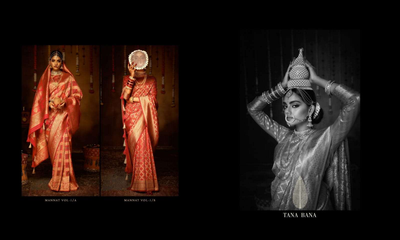 MANNAT BY TANA BANA 01 TO 02 SERIES INDIAN TRADITIONAL WEAR COLLECTION BEAUTIFUL STYLISH FANCY COLORFUL PARTY WEAR & OCCASIONAL WEAR PURE SILK SAREES AT WHOLESALE PRICE