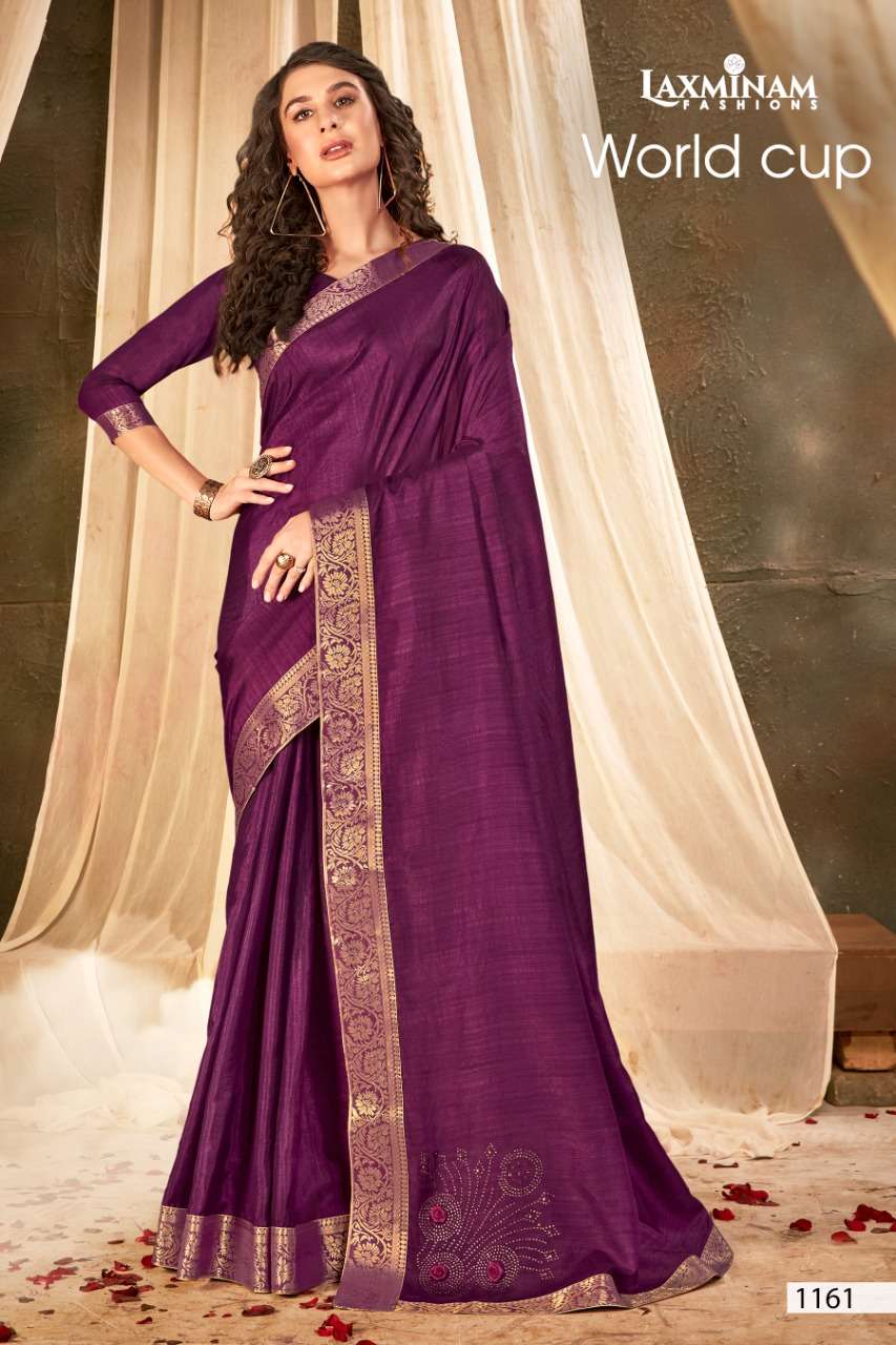 WORLD CUP BY LAXINAM 1161 TO 1168 SERIES INDIAN TRADITIONAL WEAR COLLECTION BEAUTIFUL STYLISH FANCY COLORFUL PARTY WEAR & OCCASIONAL WEAR FANCY SAREES AT WHOLESALE PRICE