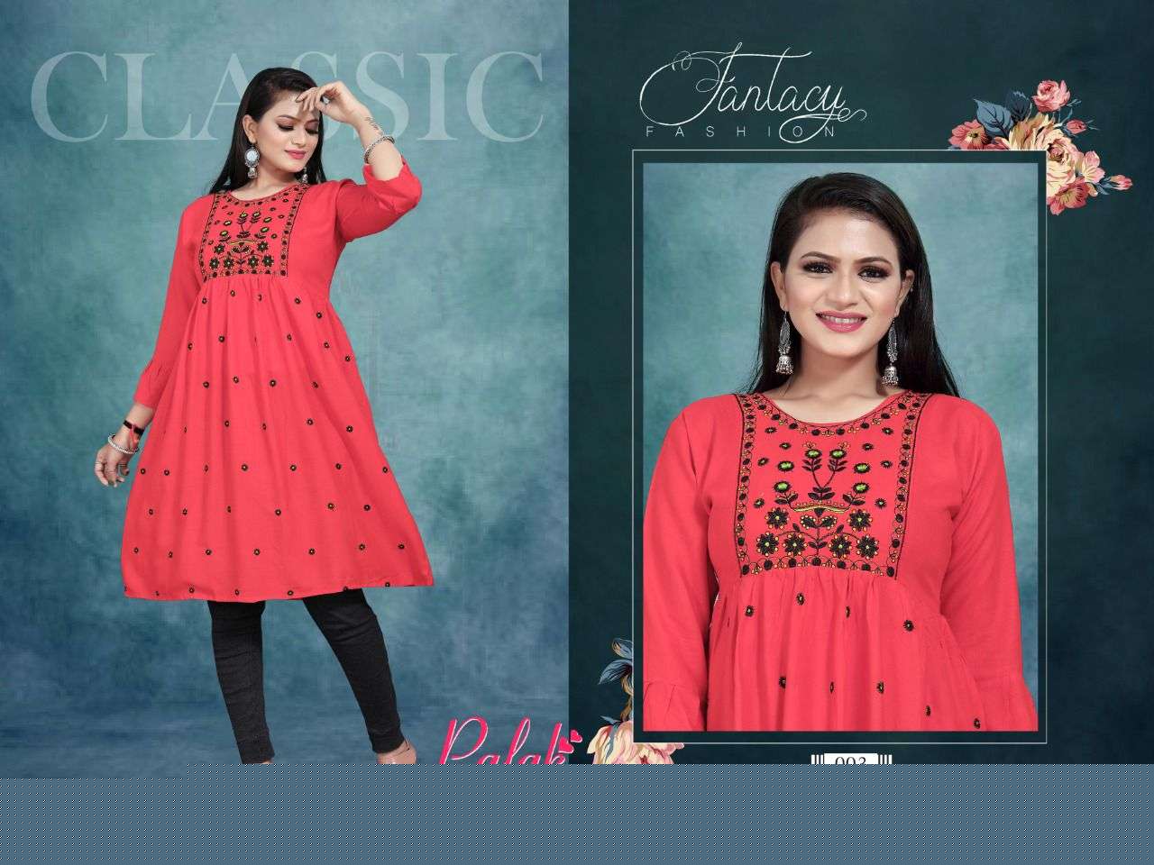 PALAK VOL-3 BY AAGYA 001 TO 010 SERIES DESIGNER STYLISH FANCY COLORFUL BEAUTIFUL PARTY WEAR & ETHNIC WEAR COLLECTION RAYON EMBROIDERY KURTIS AT WHOLESALE PRICE