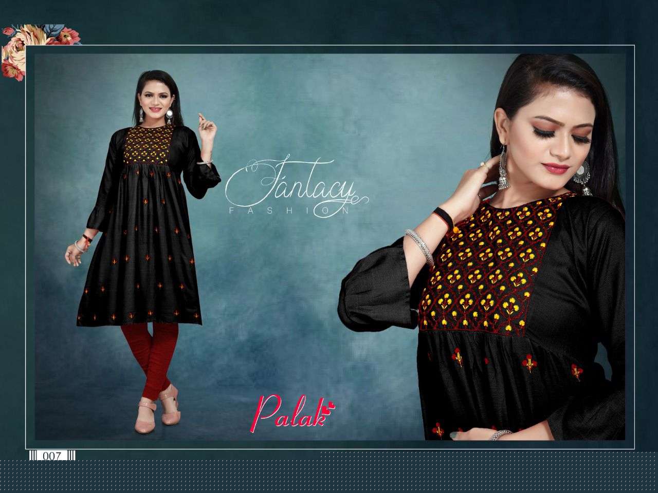 PALAK VOL-3 BY AAGYA 001 TO 010 SERIES DESIGNER STYLISH FANCY COLORFUL BEAUTIFUL PARTY WEAR & ETHNIC WEAR COLLECTION RAYON EMBROIDERY KURTIS AT WHOLESALE PRICE