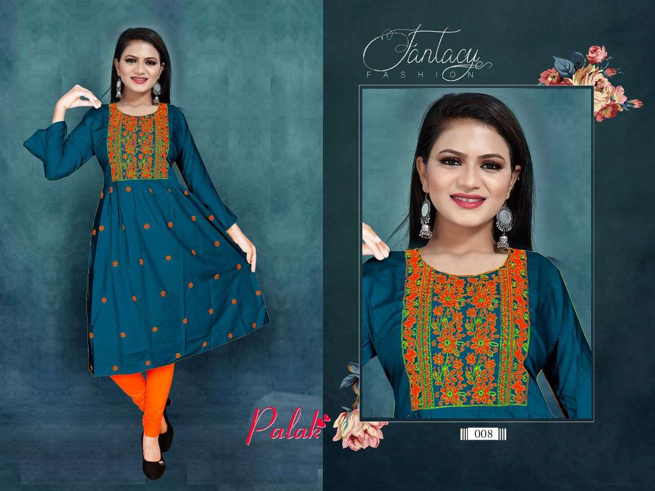 PALAK VOL-3 BY AAGYA 001 TO 010 SERIES DESIGNER STYLISH FANCY COLORFUL BEAUTIFUL PARTY WEAR & ETHNIC WEAR COLLECTION RAYON EMBROIDERY KURTIS AT WHOLESALE PRICE
