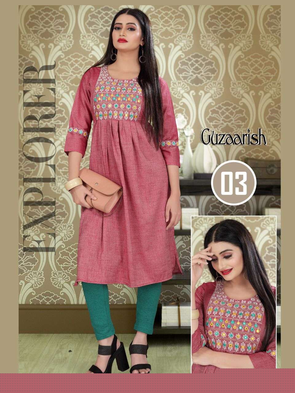 GUZAARISH BY AAGYA 01 TO 08 SERIES DESIGNER STYLISH FANCY COLORFUL BEAUTIFUL PARTY WEAR & ETHNIC WEAR COLLECTION RAYON EMBROIDERY KURTIS AT WHOLESALE PRICE
