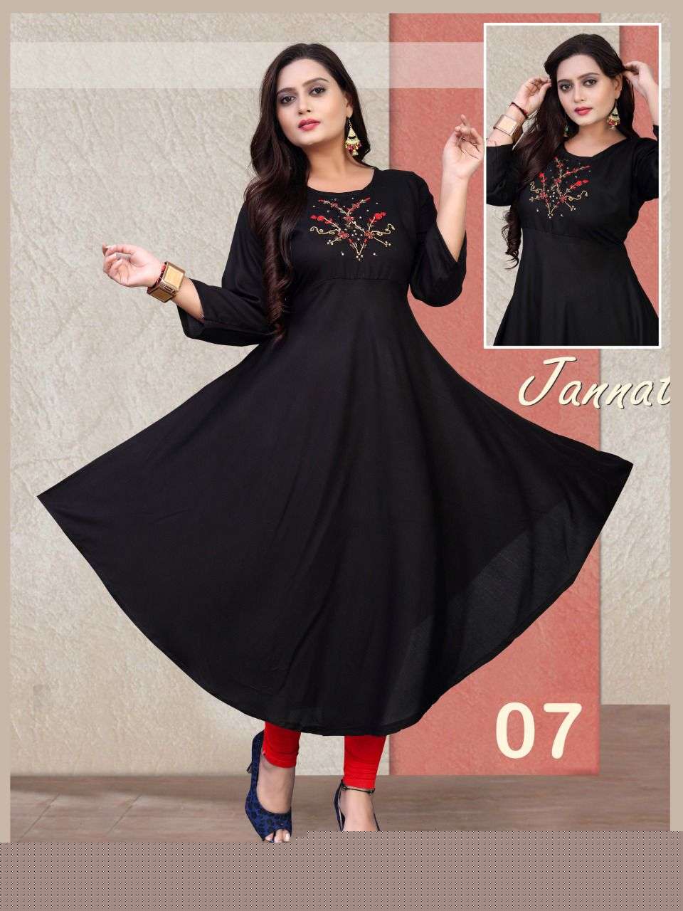 JANNAT BY AAGYA 01 TO 10 SERIES DESIGNER STYLISH FANCY COLORFUL BEAUTIFUL PARTY WEAR & ETHNIC WEAR COLLECTION RAYON EMBROIDERY KURTIS AT WHOLESALE PRICE