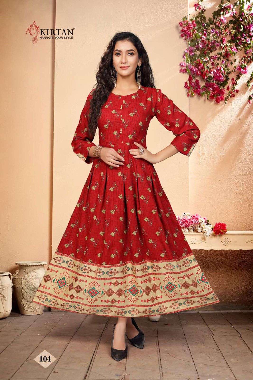 AMAYRA BY KIRTAN 101 TO 106 SERIES BEAUTIFUL STYLISH FANCY COLORFUL CASUAL WEAR & ETHNIC WEAR RAYON TWO TONW GOWNS AT WHOLESALE PRICE