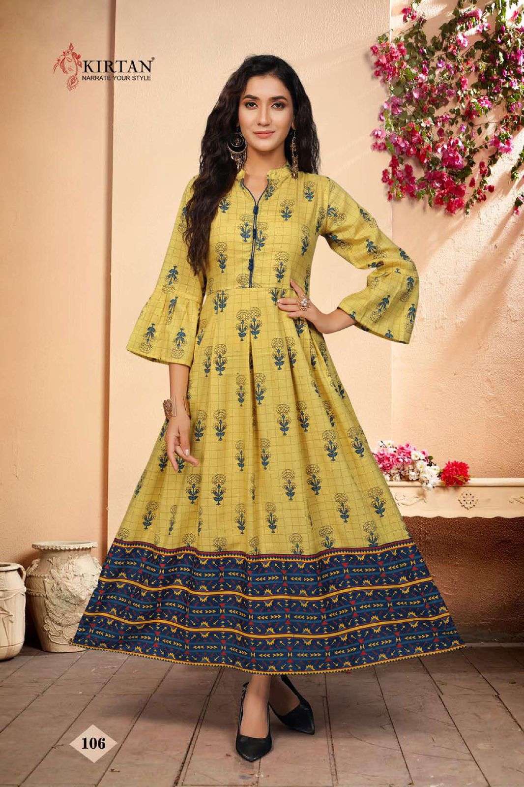 AMAYRA BY KIRTAN 101 TO 106 SERIES BEAUTIFUL STYLISH FANCY COLORFUL CASUAL WEAR & ETHNIC WEAR RAYON TWO TONW GOWNS AT WHOLESALE PRICE