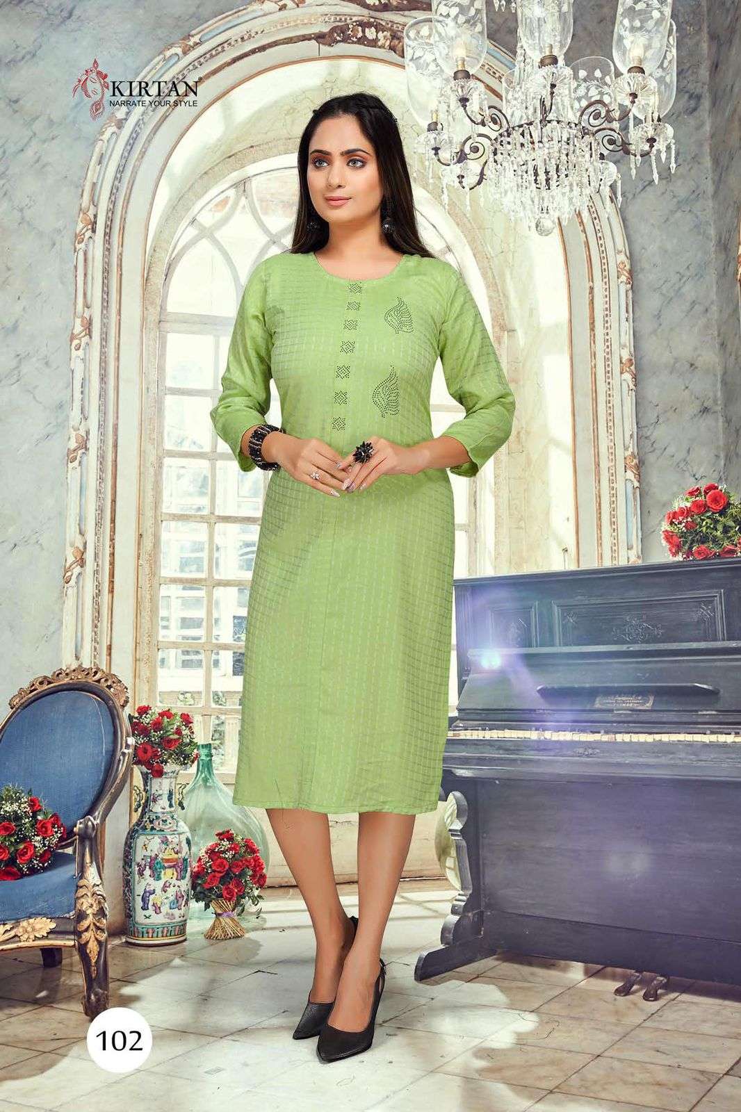 RAINBOW BY KIRTAN 101 TO 105 SERIES DESIGNER STYLISH FANCY COLORFUL BEAUTIFUL PARTY WEAR & ETHNIC WEAR COLLECTION RAYON WITH WORK KURTIS AT WHOLESALE PRICE