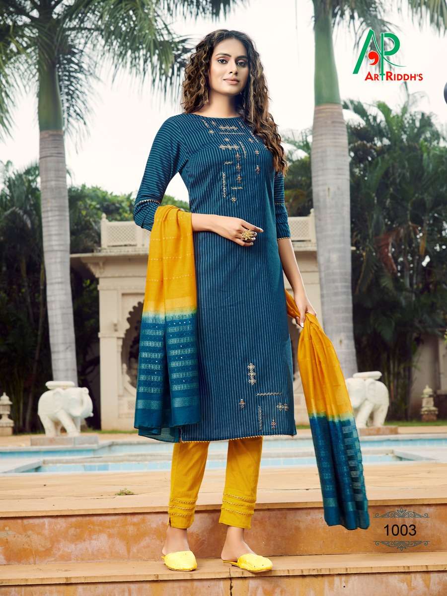 KALAM KARI BY ART RIDDHS 1001 TO 1007 SERIES BEAUTIFUL SUITS COLORFUL STYLISH FANCY CASUAL WEAR & ETHNIC WEAR VISCOSE COTTON DRESSES AT WHOLESALE PRICE