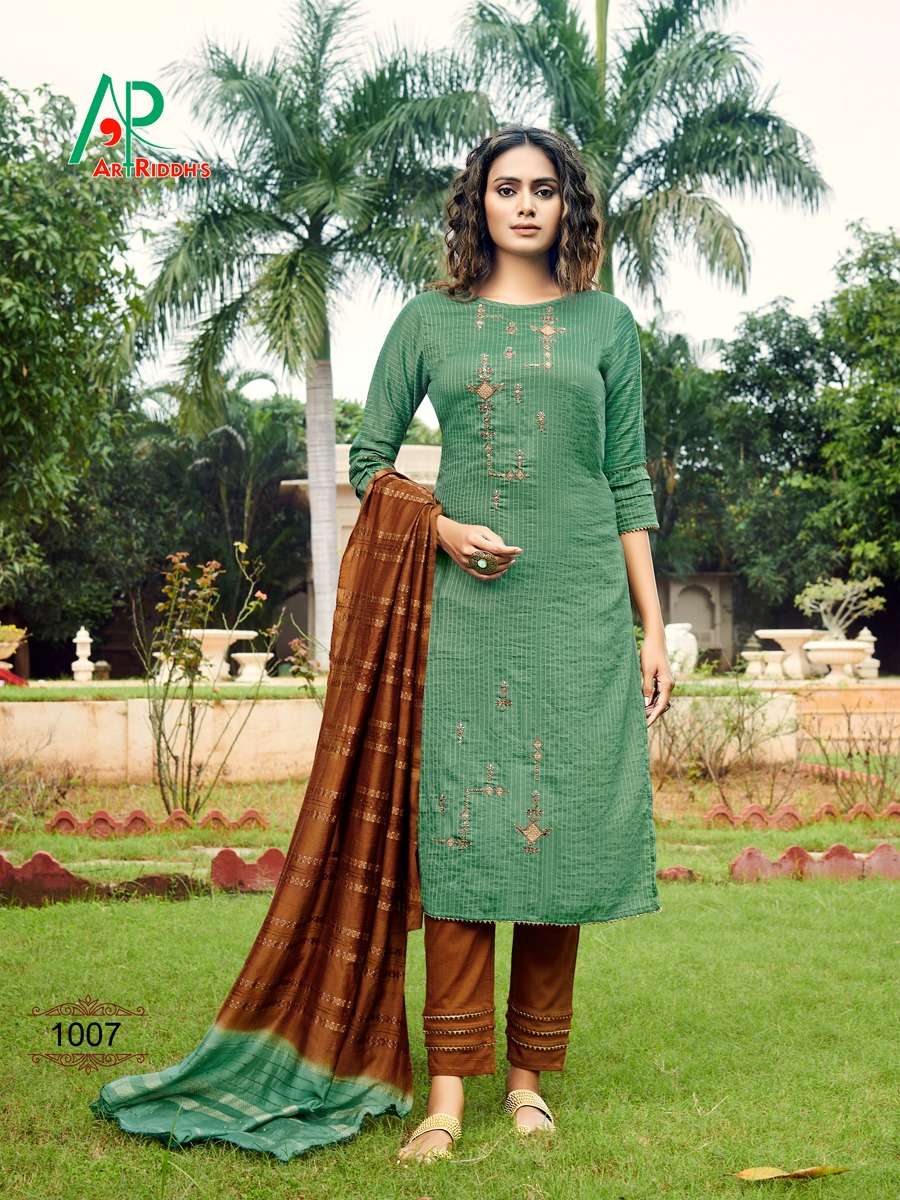 KALAM KARI BY ART RIDDHS 1001 TO 1007 SERIES BEAUTIFUL SUITS COLORFUL STYLISH FANCY CASUAL WEAR & ETHNIC WEAR VISCOSE COTTON DRESSES AT WHOLESALE PRICE