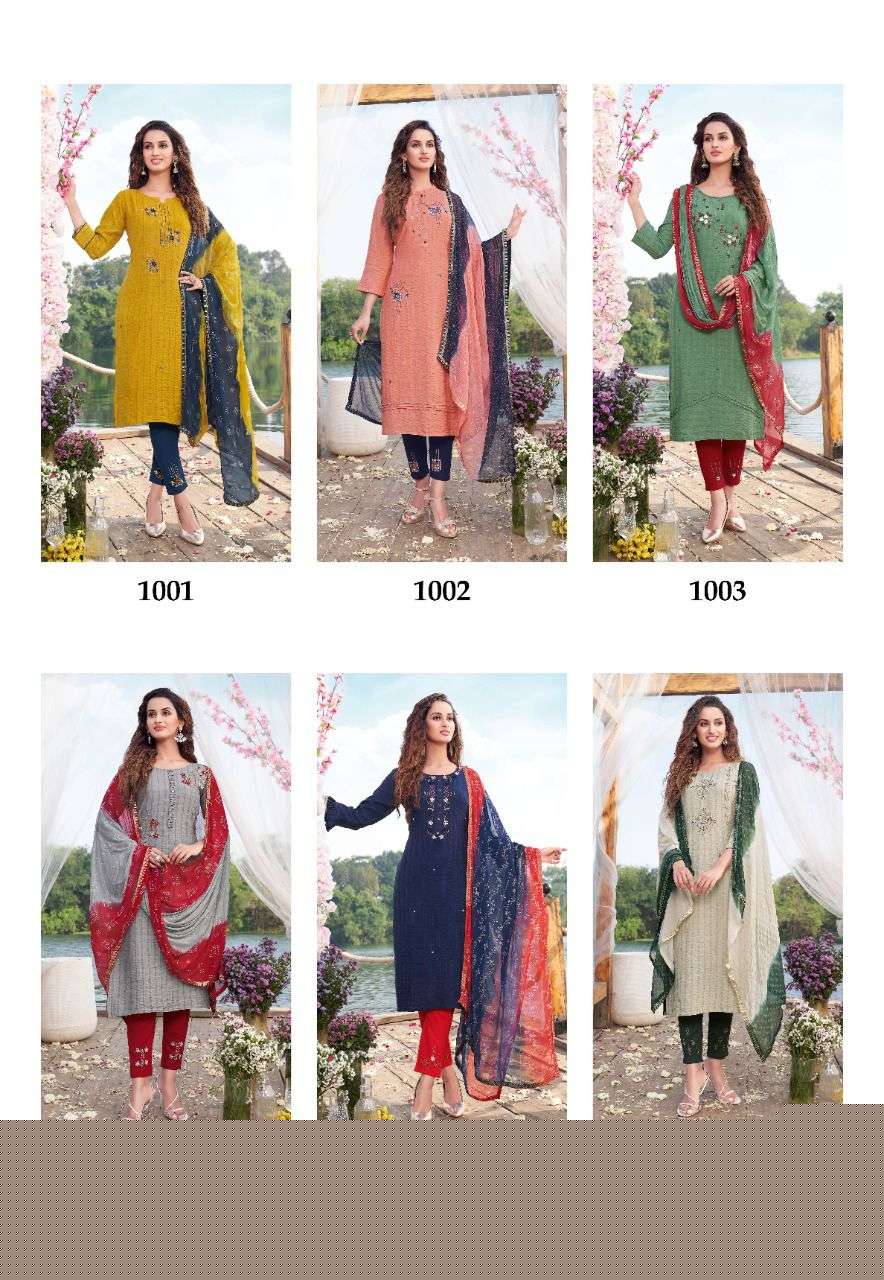 FUSION VOL-3 BY IKW 1001 TO 1006 SERIES BEAUTIFUL SUITS COLORFUL STYLISH FANCY CASUAL WEAR & ETHNIC WEAR VISCOSE NYLON DRESSES AT WHOLESALE PRICE