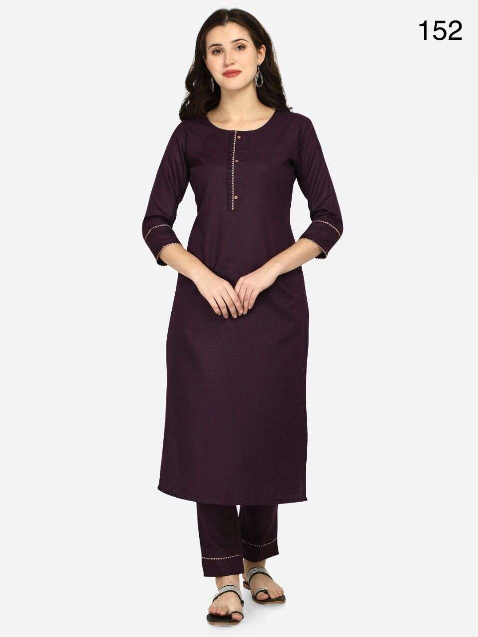 EVA BY LADY VIEW 152 TO 157 SERIES DESIGNER STYLISH FANCY COLORFUL BEAUTIFUL PARTY WEAR & ETHNIC WEAR COLLECTION MAGIC SLUB KURTIS WITH BOTTOM AT WHOLESALE PRICE