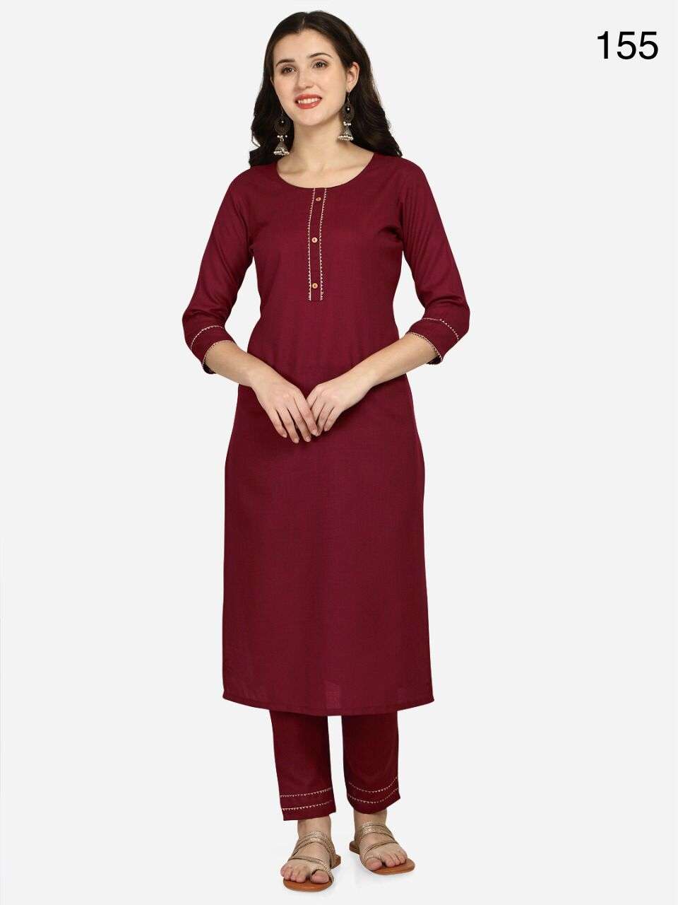 EVA BY LADY VIEW 152 TO 157 SERIES DESIGNER STYLISH FANCY COLORFUL BEAUTIFUL PARTY WEAR & ETHNIC WEAR COLLECTION MAGIC SLUB KURTIS WITH BOTTOM AT WHOLESALE PRICE