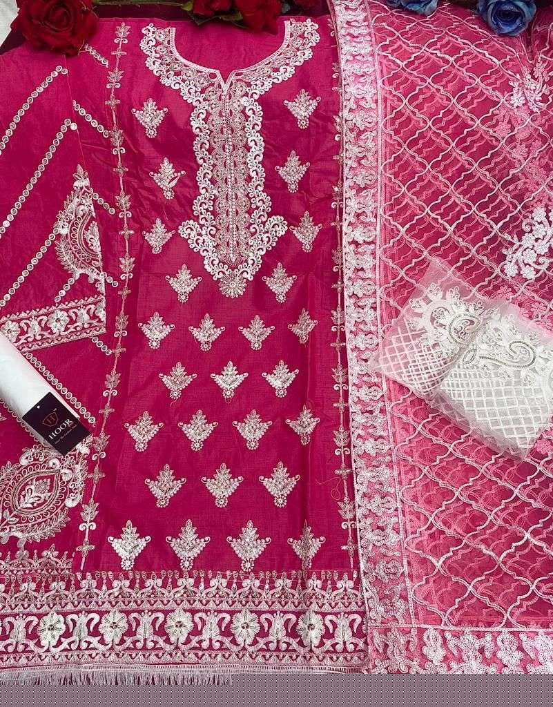 HOOR TEX 21018 COLOURS BY HOOR TEX 21018 TO 21018-E SERIES DESIGNER ANARKALI SUITS COLLECTION BEAUTIFUL STYLISH FANCY COLORFUL PARTY WEAR & OCCASIONAL WEAR HEAVY COTTON EMBROIDERED DRESSES AT WHOLESALE PRICE